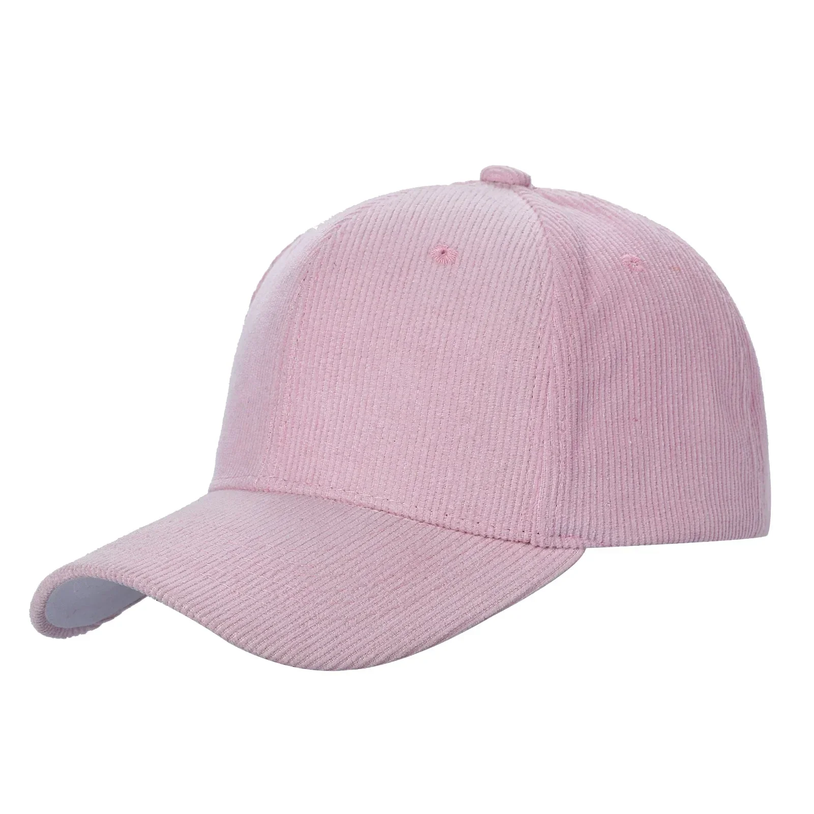 6 Panel Corduroy Solid Buckle Hat - Image 11