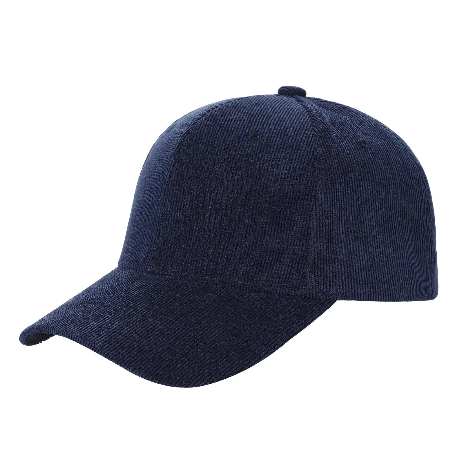6 Panel Corduroy Solid Buckle Hat - Image 3